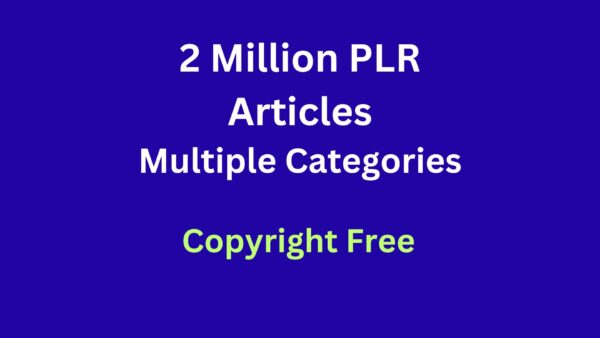 2 Million PLR Articles